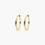 Pendientes de aro lisos de oro 18K 12 mm