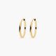 Pendientes de aro lisos de oro 18K 12 mm
