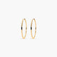 Pendientes de aro lisos de oro 18K 15 mm