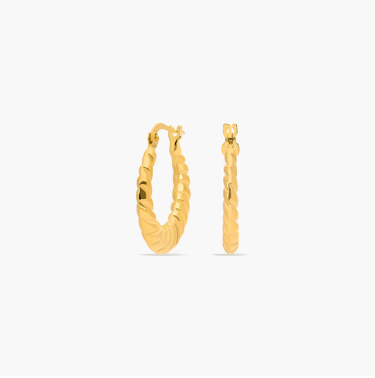 Pendientes de aro disminución de oro 18K 20 mm