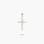 Cruz de oro 18K circonitas 26 mm