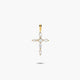 Cruz de oro 18K circonitas 26 mm