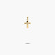 Cruz de oro 18K circonita estampada 9 mm