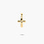 Cruz de oro 18K circonita estampada 12 mm