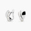 Pendientes de oro blanco 18K circonitas 12 mm