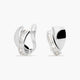 Pendientes de oro blanco 18K circonitas 12 mm