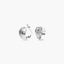 Pendientes de oro blanco 18K circonitas bagué 14 mm