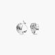 Pendientes de oro blanco 18K circonitas bagué 14 mm