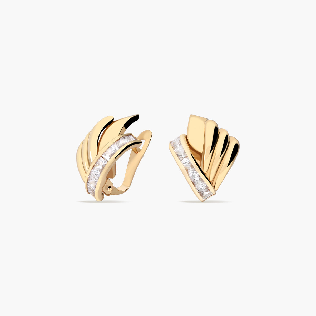 Pendientes de oro 18K circonitas bagué 15 mm