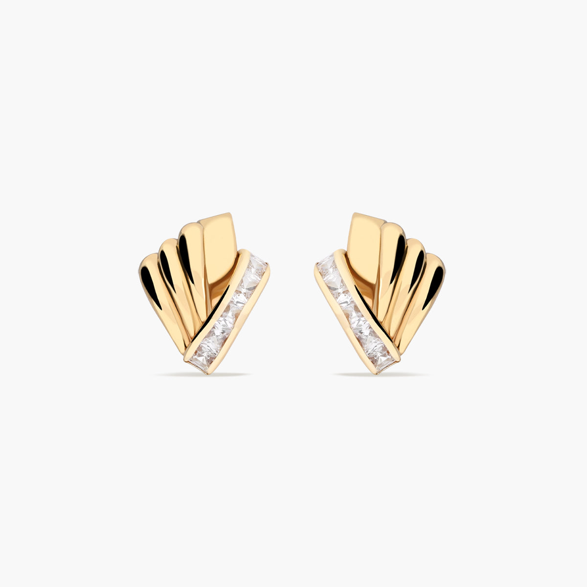 Pendientes de oro 18K circonitas bagué 15 mm