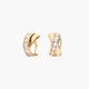 Pendientes de oro 18K circonitas bagué 15 mm