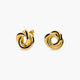 Pendientes de oro 18K triple nudo 17 mm