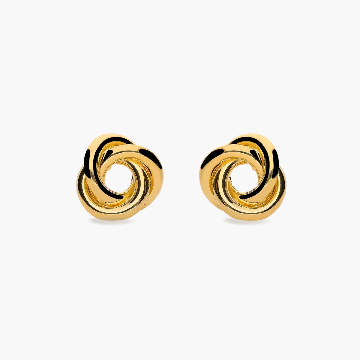 Pendientes de oro 18K triple nudo 17 mm