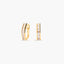 Pendientes de oro 18K circonitas tipo cinquillo 14 mm