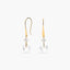 Pendientes largos corazón de oro 18K circonitas 27 mm