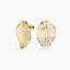 Pendientes forma de hoja de oro 18K 20 mm