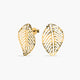 Pendientes forma de hoja de oro 18K 20 mm