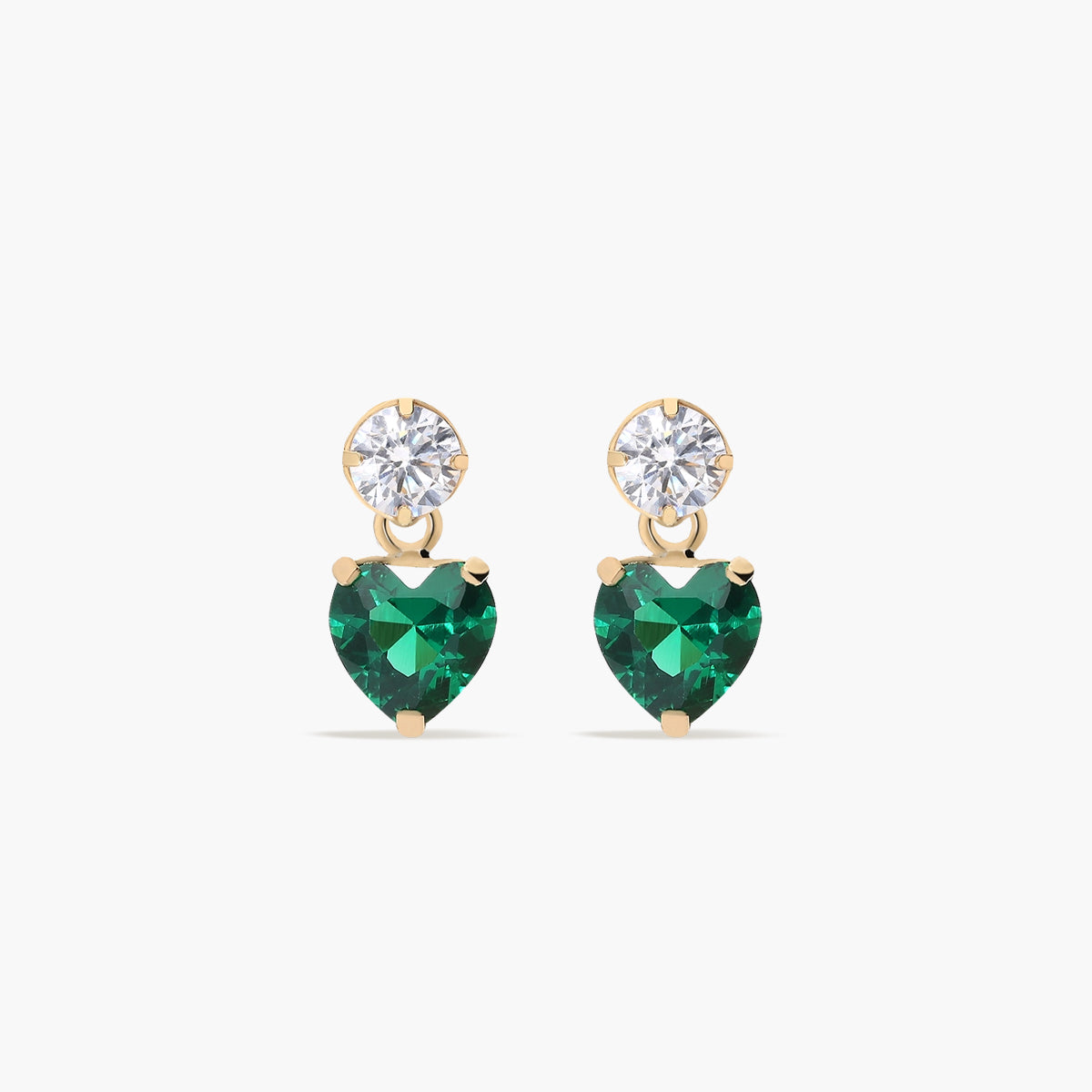 Pendientes largos hojas de oro 18K 35 mm FEELINGS