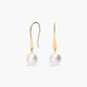 Pendientes de oro 18K perla 8 mm