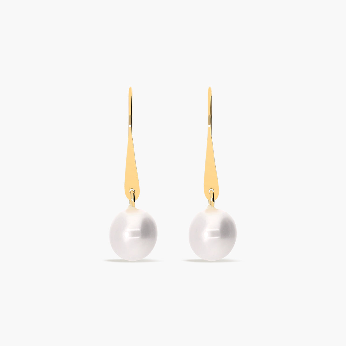Pendientes de oro 18K perla 8 mm