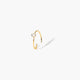 Piercing de nariz de oro 18K aro abierto circonita 9 mm