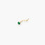 Piercing de nariz de oro 18K circonita verde 10 mm