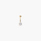 Piercing de ombligo de oro 18K circonita 20 mm