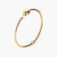 Pulsera rígida de oro 18K circonita verde 55x45 mm LEOPARD