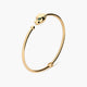Pulsera rígida de oro 18K circonita verde 55x45 mm LEOPARD
