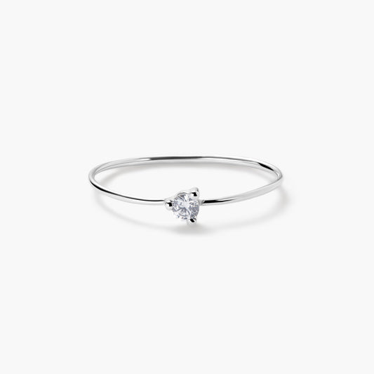 Anillo de oro blanco 18K 