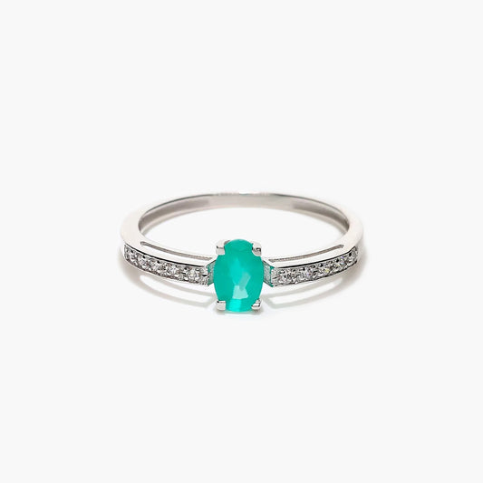 Anillo de oro blanco 18K 