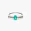 Anillo de oro blanco 18K 
