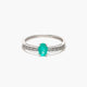 Anillo de oro blanco 18K 
