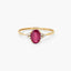 Anillo de oro 18K rubí
