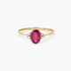 Anillo de oro 18K rubí