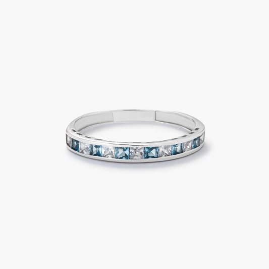 Anillo de oro blanco 18K 