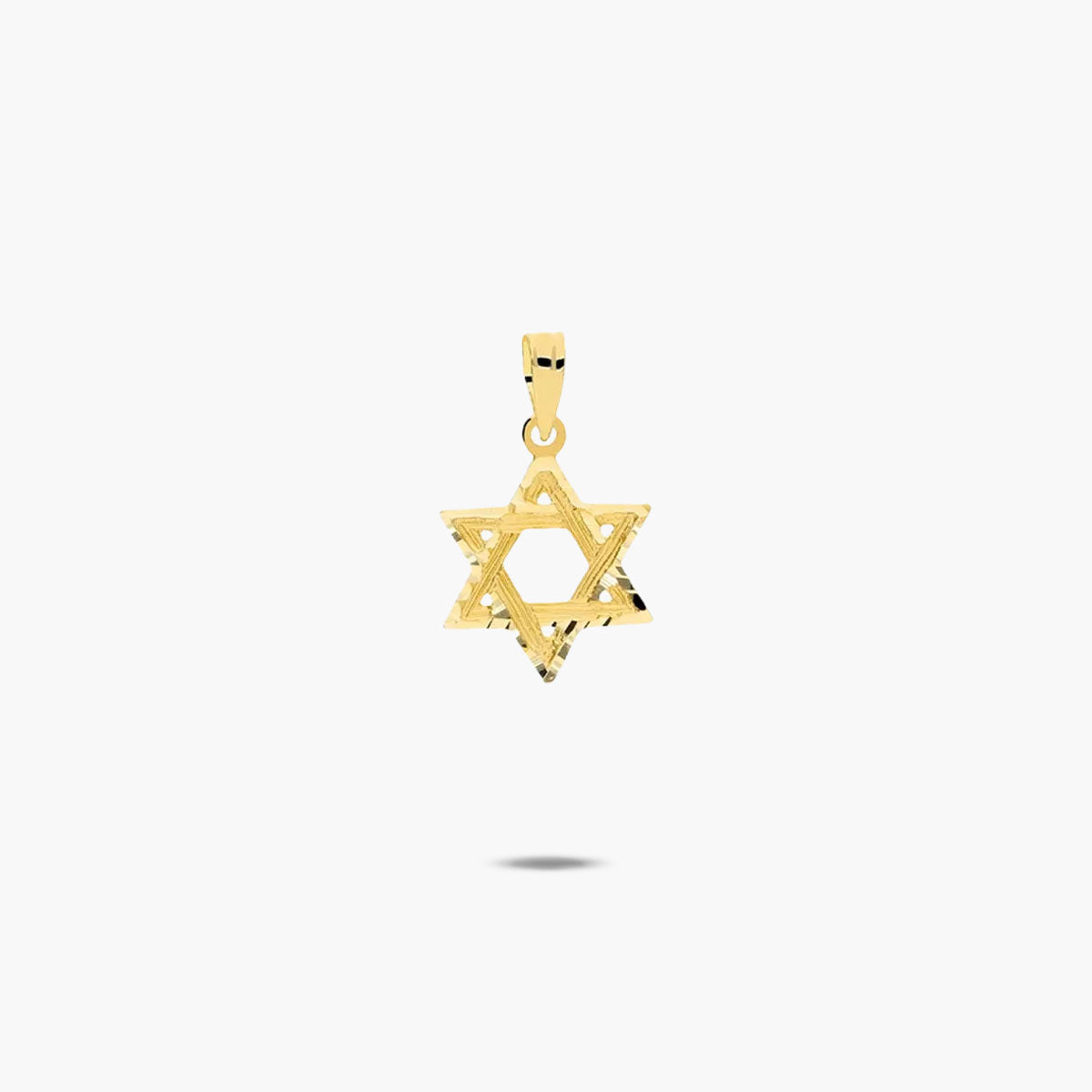 Cruz Estrella de David de oro 18K 15 mm