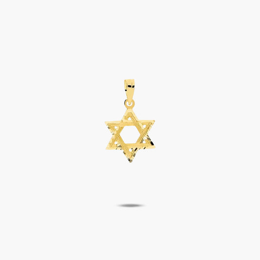 Cruz Estrella de David de oro 18K 15 mm