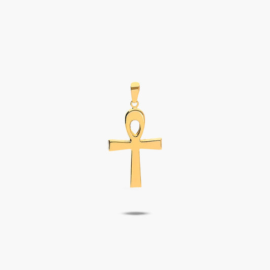Cruz de la vida de oro 18K 22 mm
