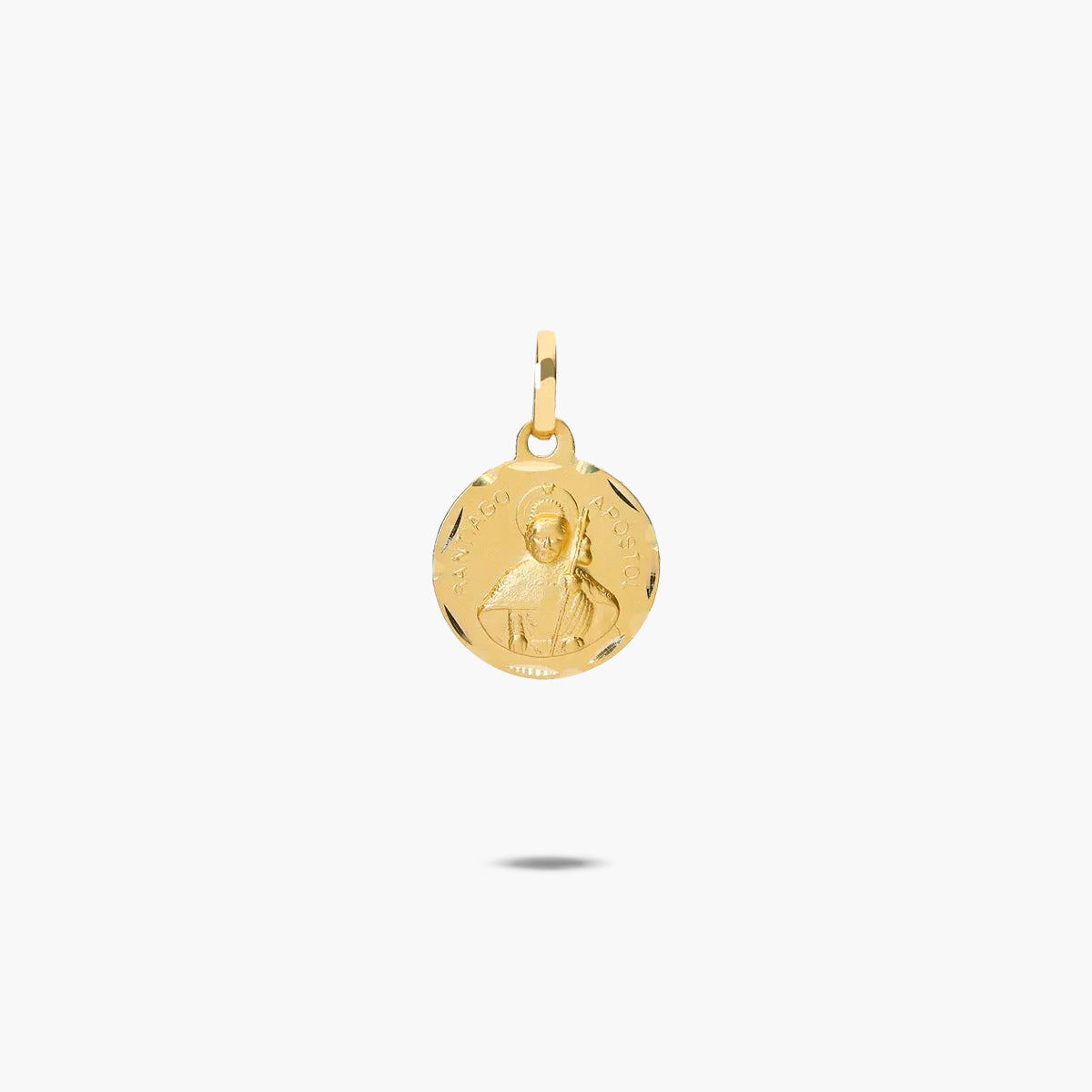 Medalla Apóstol Santiago de oro 18K 14 mm