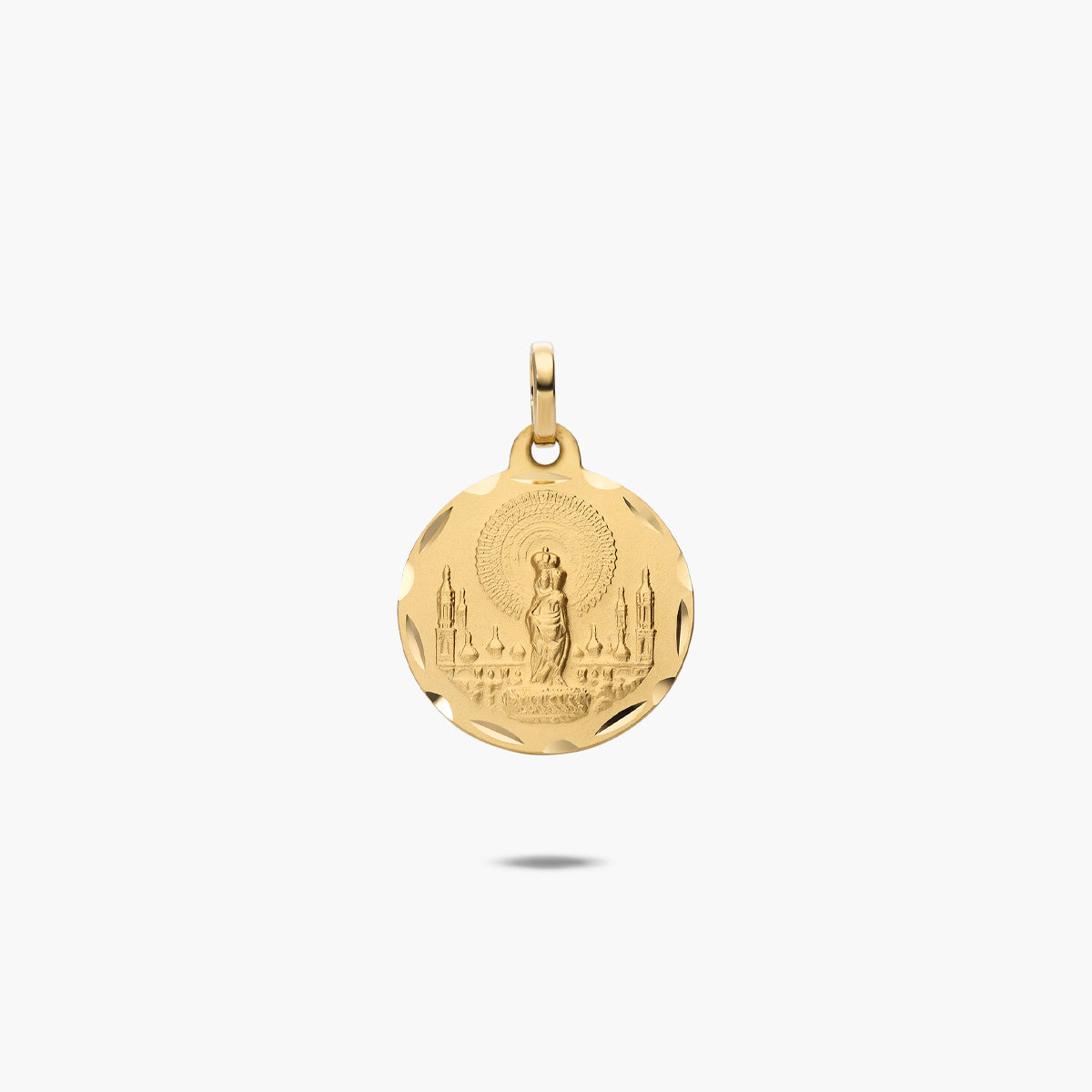 Medalla Virgen de Pilar de oro 18K 18 mm