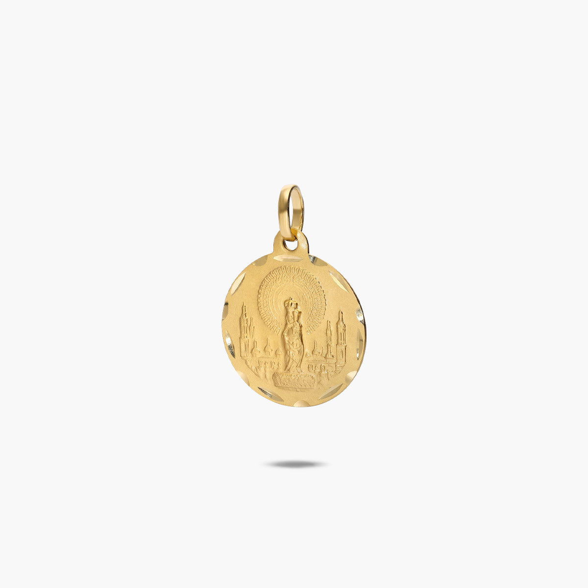 Medalla Virgen de Pilar de oro 18K 18 mm