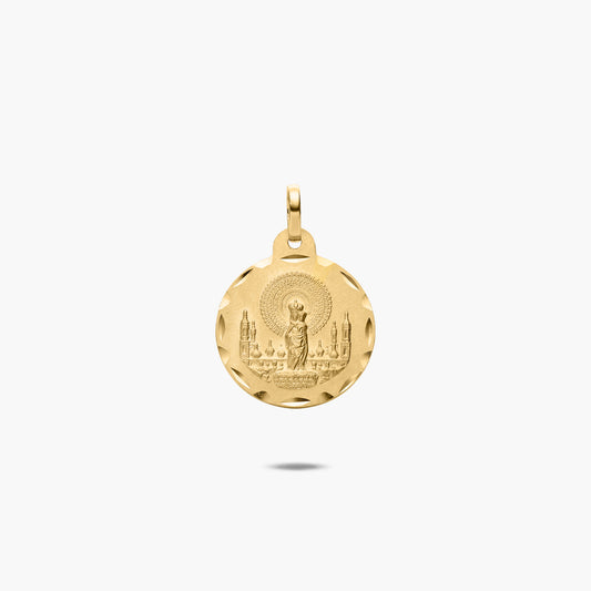 Medalla Virgen de Pilar de oro 18K 20 mm