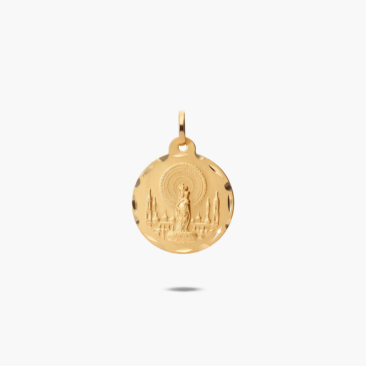 Medalla Virgen del Pilar de oro 18K 22 mm