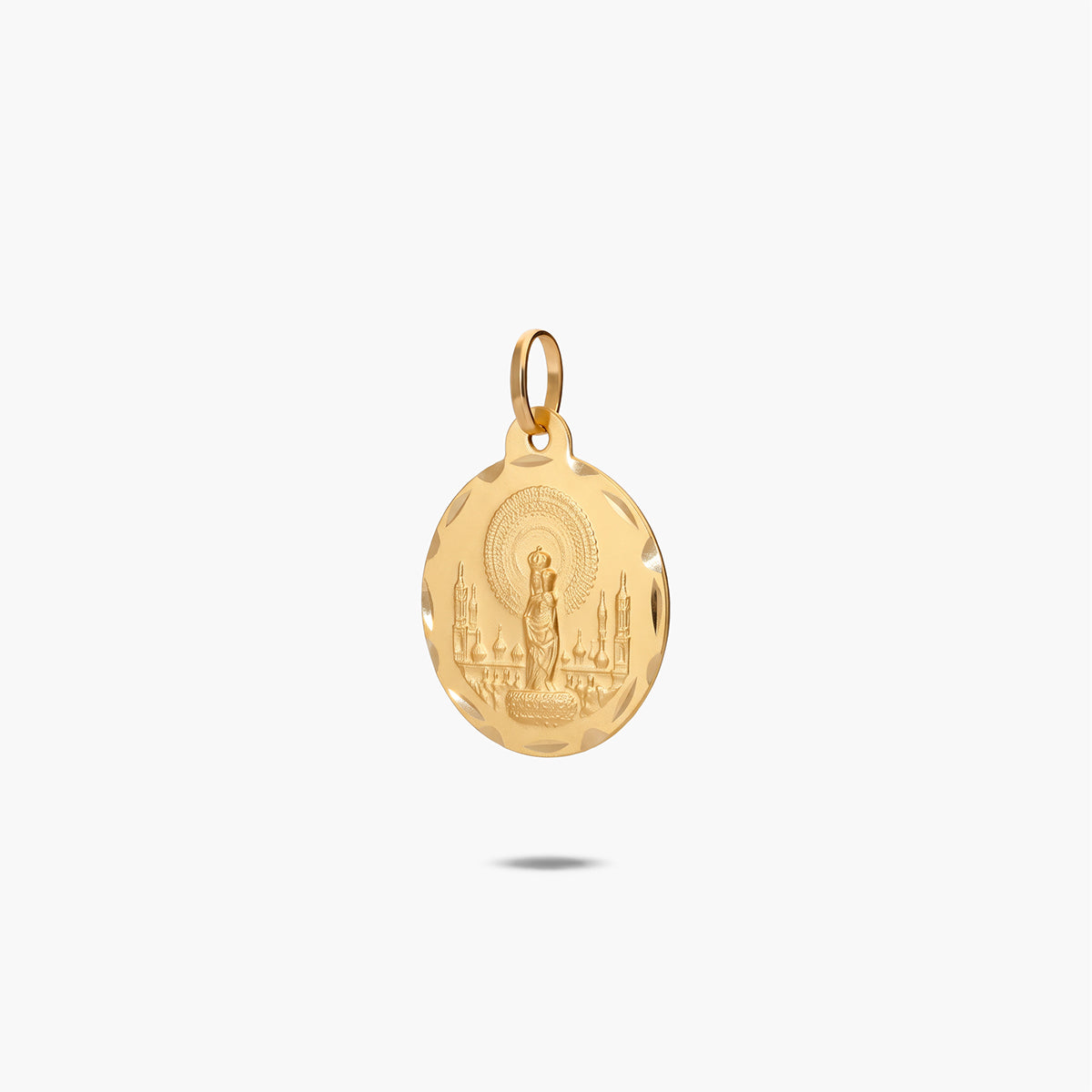 Medalla Virgen del Pilar de oro 18K 22 mm