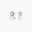 Pendientes de plata 1ª ley con perlas y circonitas 19 mm