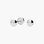 Pendientes de oro blanco 18K de bola 5 mm