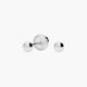 Pendientes de oro blanco 18K de bola 3 mm