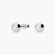 Pendientes de oro blanco 18K de bola 6 mm