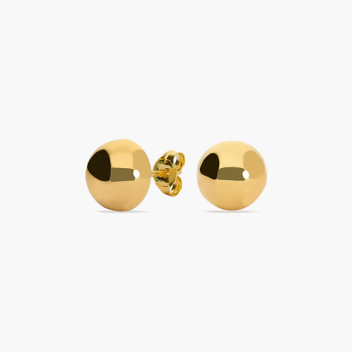 Pendientes de oro 18K media bola 8 mm